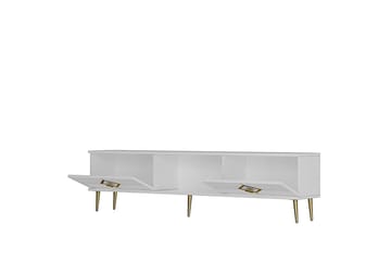 Cleryn Tv-bänk 150 cm - Vit/Guld - Möbler - TV- & Mediamöbler - TV bänk & mediabänk