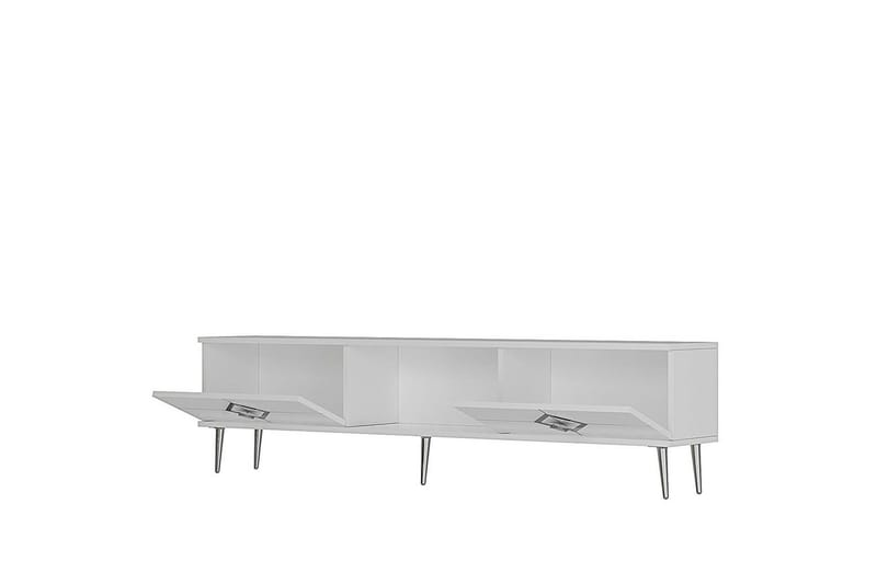 Cleryn Tv-bänk 150 cm - Vit/Silver - Möbler - TV- & Mediamöbler - TV bänk & mediabänk