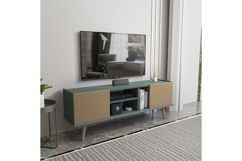 Corvo Tv-bänk 154,4 cm - Light Brun/Grön - Möbler - TV- & Mediamöbler - TV bänk & mediabänk