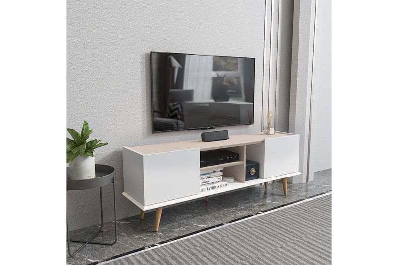 Corvo Tv-bänk 154,4 cm - Vit/Beige - Möbler - TV- & Mediamöbler - TV bänk & mediabänk