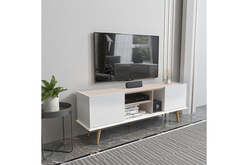 Corvo Tv-bänk 154,4 cm - Vit/Beige - Möbler - TV- & Mediamöbler - TV bänk & mediabänk