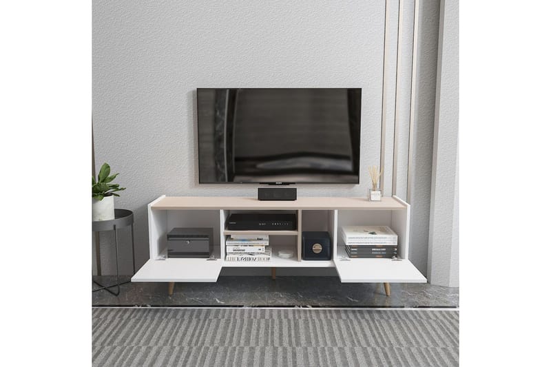 Corvo Tv-bänk 154,4 cm - Vit/Beige - Möbler - TV- & Mediamöbler - TV bänk & mediabänk