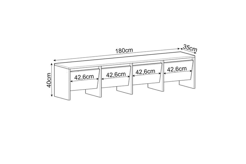 Crala Tv-bänk 180 cm - Travertine - Möbler - TV- & Mediamöbler - TV bänk & mediabänk