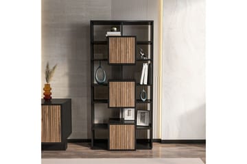 Dargaville Bokhylla 85 cm - Svart/Valnöt - Förvaring - Hylla - Bokhylla