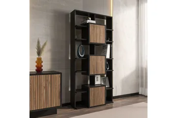 Dargaville Bokhylla 85 cm - Svart/Valnöt - Förvaring - Hylla - Bokhylla