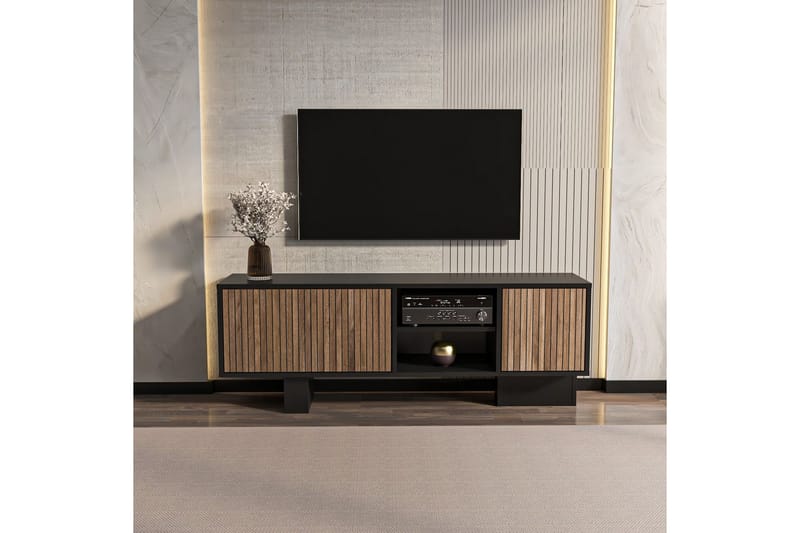 Dargaville Tv-bänk 150 cm - Svart/Brun - Möbler - TV- & Mediamöbler - TV bänk & mediabänk