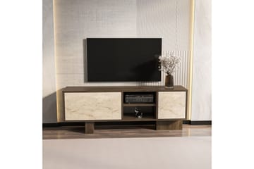 Dargaville Tv-bänk 150 cm - Valnöt/Travertine - Möbler - TV- & Mediamöbler - TV bänk & mediabänk