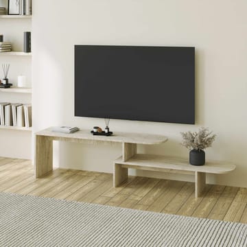 Deliones Tv-bänk 130 cm - Travertin - Möbler - TV- & Mediamöbler - Mediastativ & väggfäste - Tv-stativ & Tv-väggfäste