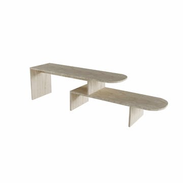 Deliones Tv-bänk 130 cm - Travertin - Möbler - TV- & Mediamöbler - Mediastativ & väggfäste - Tv-stativ & Tv-väggfäste