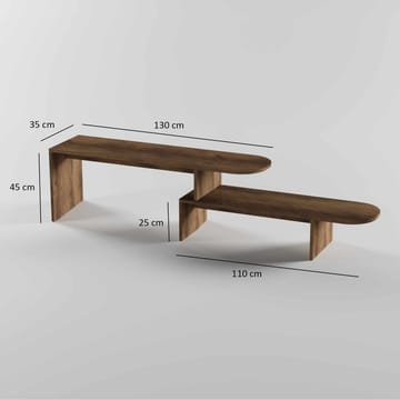 Deliones Tv-bänk 130 cm - Valnöt - Möbler - TV- & Mediamöbler - Mediastativ & väggfäste - Tv-stativ & Tv-väggfäste