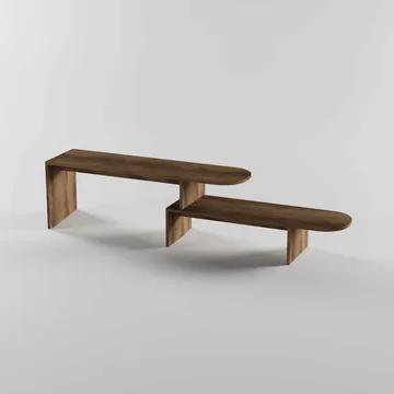 Deliones Tv-bänk 130 cm - Valnöt - Möbler - TV- & Mediamöbler - Mediastativ & väggfäste - Tv-stativ & Tv-väggfäste