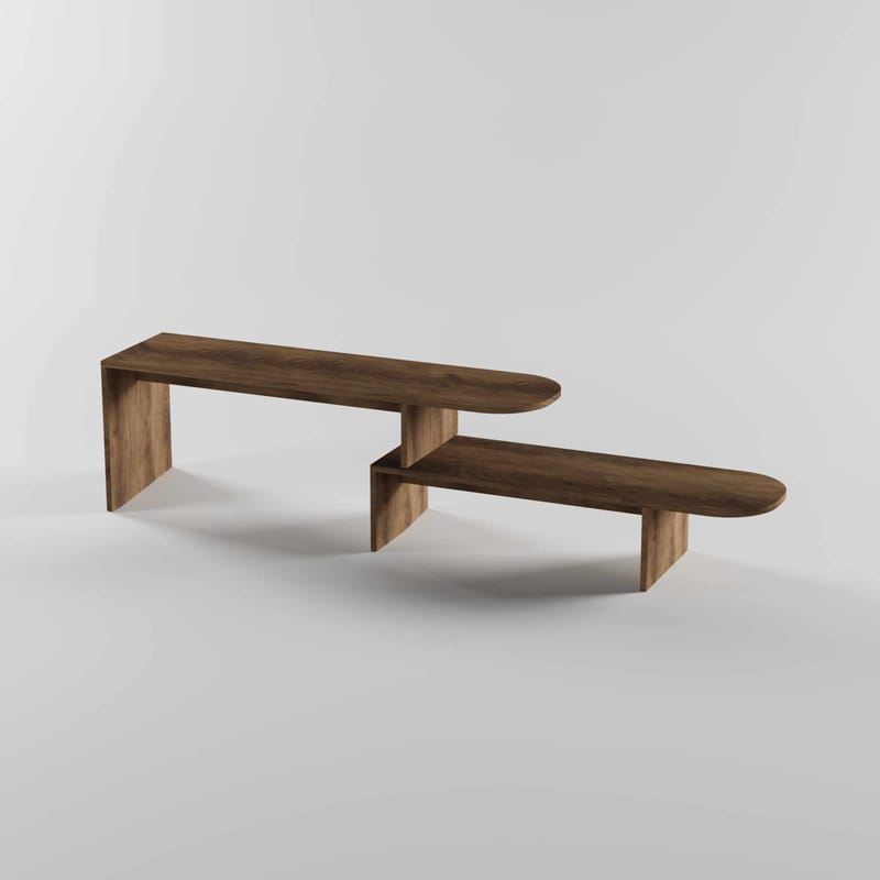 Deliones Tv-bänk 130 cm, Valnöt