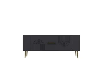 Deyric Tv-bänk 120 cm - Antracit/Guld - Möbler - TV- & Mediamöbler - TV bänk & mediabänk