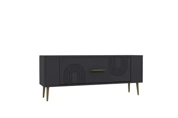 Deyric Tv-bänk 120 cm - Antracit/Guld - Möbler - TV- & Mediamöbler - TV bänk & mediabänk