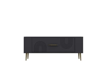 Deyric Tv-bänk 120 cm - Antracit/Guld - Möbler - TV- & Mediamöbler - TV bänk & mediabänk