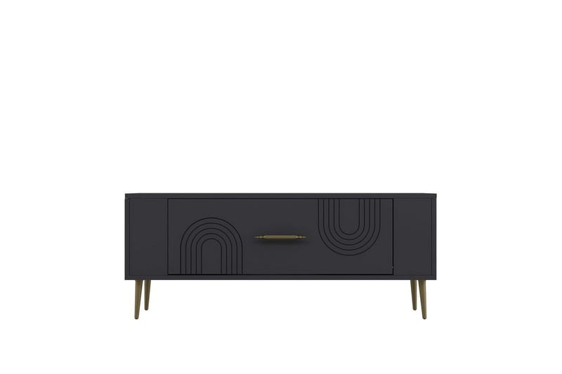 Deyric Tv-bänk 120 cm - Antracit/Guld - Möbler - TV- & Mediamöbler - TV bänk & mediabänk