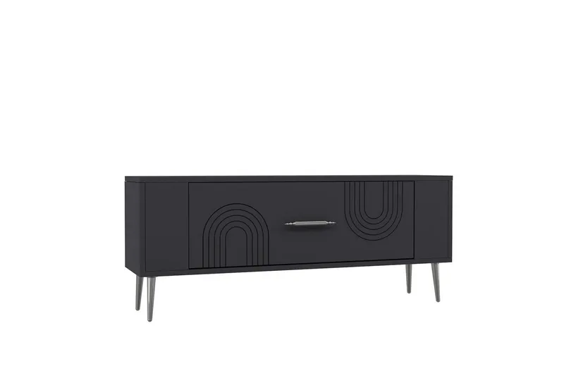 Deyric Tv-bänk 120 cm, Antracit/Silver