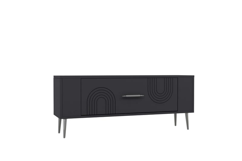 Deyric Tv-bänk 120 cm - Antracit/Silver - Möbler - TV- & Mediamöbler - TV bänk & mediabänk