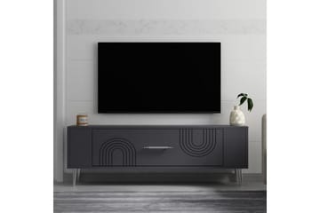 Deyric Tv-bänk 120 cm - Antracit/Silver - Möbler - TV- & Mediamöbler - TV bänk & mediabänk