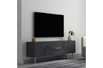 Deyric Tv-bänk 120 cm - Antracit/Silver - Möbler - TV- & Mediamöbler - TV bänk & mediabänk