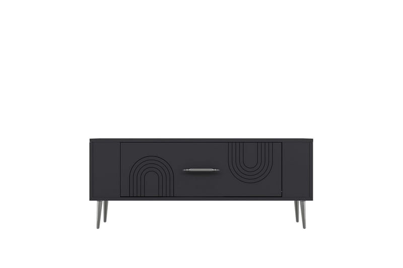 Deyric Tv-bänk 120 cm - Antracit/Silver - Möbler - TV- & Mediamöbler - TV bänk & mediabänk