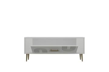 Deyric Tv-bänk 120 cm - Vit/Guld - Möbler - TV- & Mediamöbler - TV bänk & mediabänk