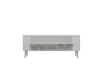 Deyric Tv-bänk 120 cm - Vit/Silver - Möbler - TV- & Mediamöbler - TV bänk & mediabänk