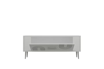 Deyric Tv-bänk 120 cm - Vit/Silver - Möbler - TV- & Mediamöbler - TV bänk & mediabänk