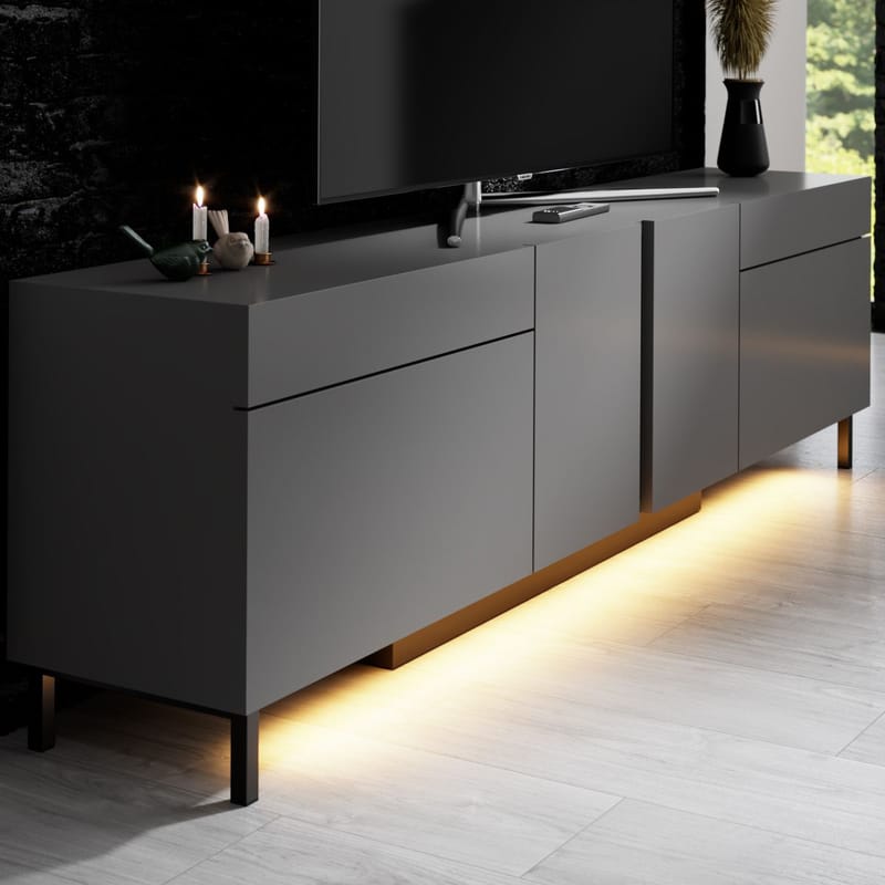 Djarhint TV-bänk 180 cm - Antracit - Möbler - TV- & Mediamöbler - Mediastativ & väggfäste - Tv-stativ & Tv-väggfäste