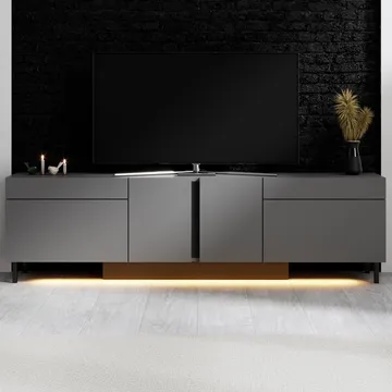 Djarhint Tv-bänk 180 cm med Förvaring i Metall - Antracit - Möbler - TV- & Mediamöbler - TV bänk & mediabänk