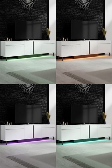 Djarhint TV-bänk 180 cm - Vit - Möbler - TV- & Mediamöbler - Mediastativ & väggfäste - Tv-stativ & Tv-väggfäste