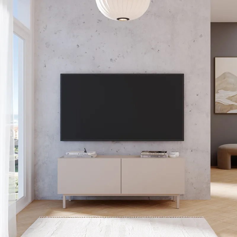 Dorel TV-bänk 120x47,3x36,8 cm - Sand - Möbler - TV- & Mediamöbler - Mediastativ & väggfäste - Tv-stativ & Tv-väggfäste