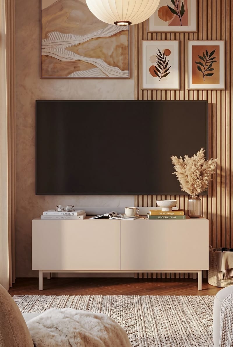 Dorel TV-bänk 120x47,3x36,8 cm - Sand - Möbler - TV- & Mediamöbler - Mediastativ & väggfäste - Tv-stativ & Tv-väggfäste