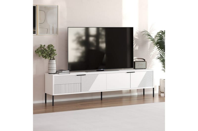 Dorellez Tv-bänk 180 cm - Vit - Möbler - TV- & Mediamöbler - TV bänk & mediabänk