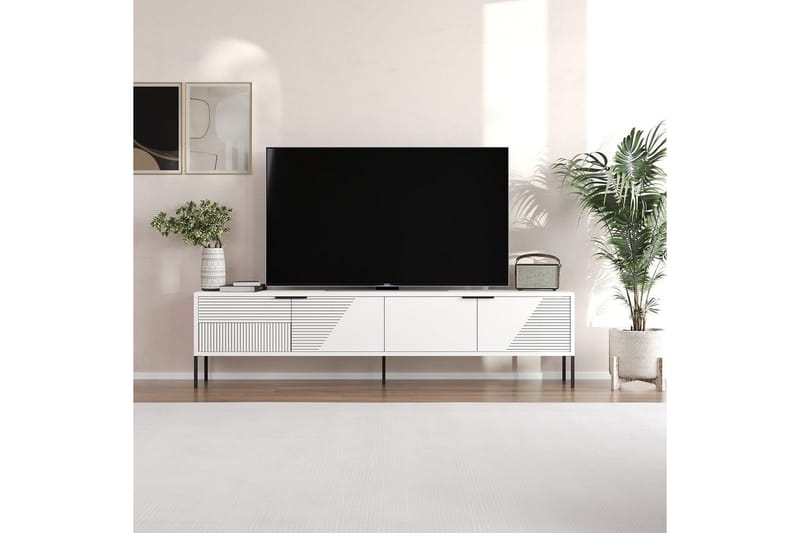 Dorellez Tv-bänk 180 cm - Vit - Möbler - TV- & Mediamöbler - TV bänk & mediabänk