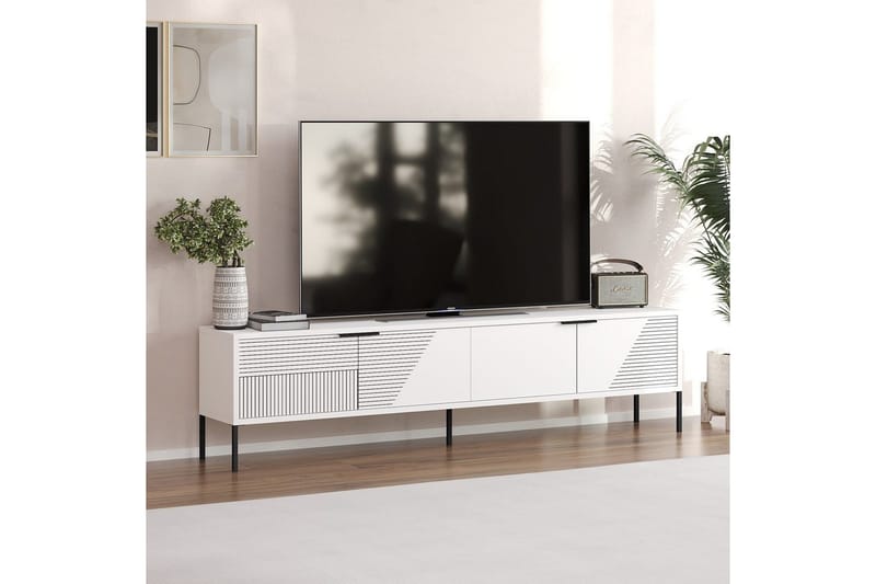 Dorellez Tv-bänk 180 cm - Vit - Möbler - TV- & Mediamöbler - TV bänk & mediabänk