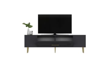 Drova Tv-bänk 150 cm - Antracit/Guld - Möbler - TV- & Mediamöbler - TV bänk & mediabänk