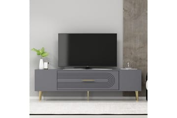 Drova Tv-bänk 150 cm - Antracit/Guld - Möbler - TV- & Mediamöbler - TV bänk & mediabänk