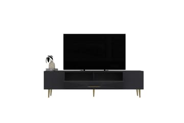 Drova Tv-bänk 150 cm - Antracit/Guld - Möbler - TV- & Mediamöbler - TV bänk & mediabänk