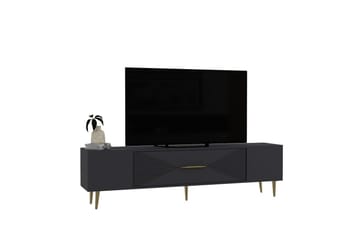 Drova Tv-bänk 150 cm - Antracit/Guld - Möbler - TV- & Mediamöbler - TV bänk & mediabänk