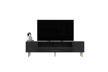 Drova Tv-bänk 150 cm - Antracit/Guld - Möbler - TV- & Mediamöbler - TV bänk & mediabänk