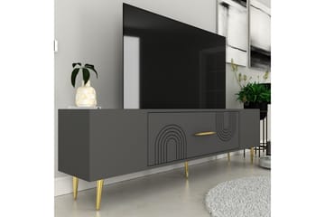 Drova Tv-bänk 150 cm - Antracit/Guld - Möbler - TV- & Mediamöbler - TV bänk & mediabänk