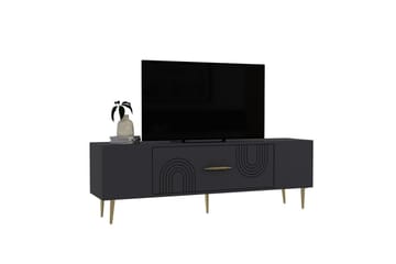 Drova Tv-bänk 150 cm - Antracit/Guld - Möbler - TV- & Mediamöbler - TV bänk & mediabänk