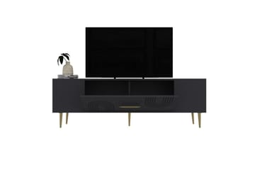 Drova Tv-bänk 150 cm - Antracit/Guld - Möbler - TV- & Mediamöbler - TV bänk & mediabänk