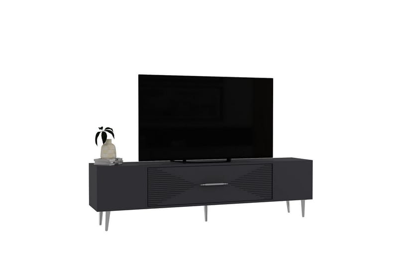Drova Tv-bänk 150 cm - Antracit/Silver - Möbler - TV- & Mediamöbler - TV bänk & mediabänk
