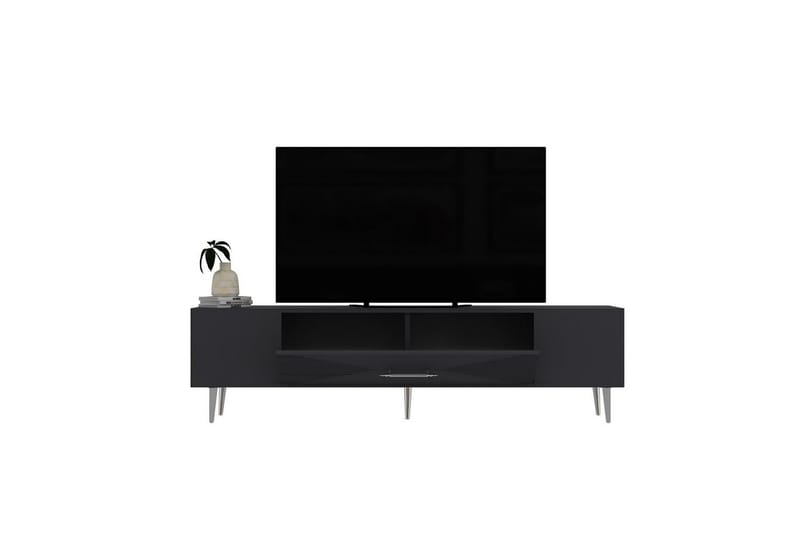 Drova Tv-bänk 150 cm - Antracit/Silver - Möbler - TV- & Mediamöbler - TV bänk & mediabänk