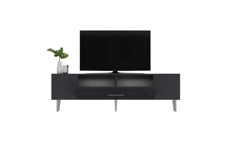Drova Tv-bänk 150 cm - Antracit/Silver - Möbler - TV- & Mediamöbler - TV bänk & mediabänk