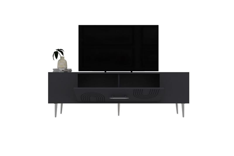 Drova Tv-bänk 150 cm - Antracit/Silver - Möbler - TV- & Mediamöbler - TV bänk & mediabänk