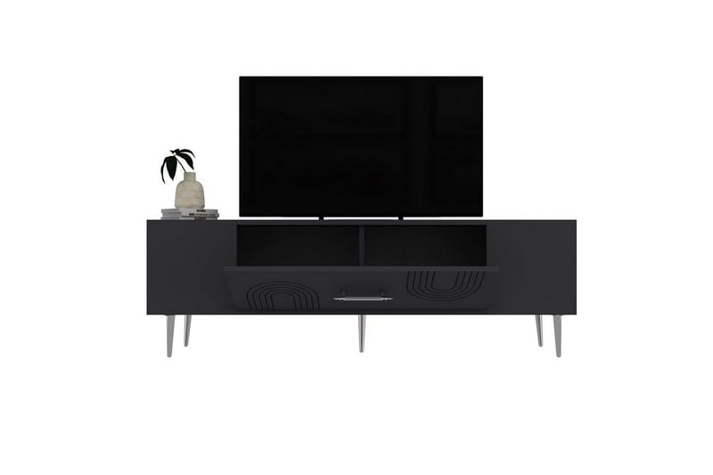 Drova Tv-bänk 150 cm - Antracit/Silver - Möbler - TV- & Mediamöbler - TV bänk & mediabänk
