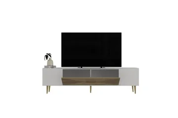 Drova Tv-bänk 150 cm - Ek/Vit/Guld - Möbler - TV- & Mediamöbler - TV bänk & mediabänk